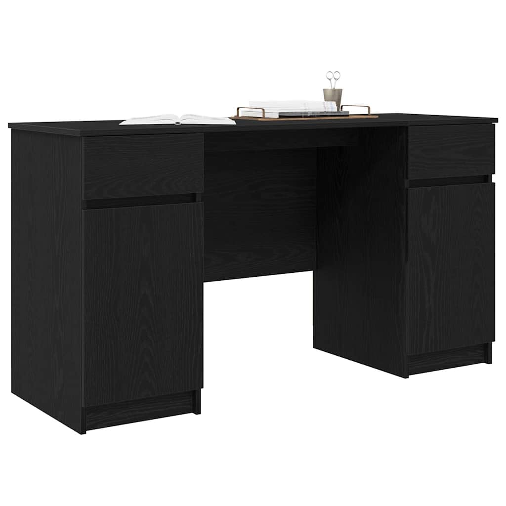Schreibtisch mit Schubladen Weiß 140 x 49 x 76 cm Holzwerkstoff