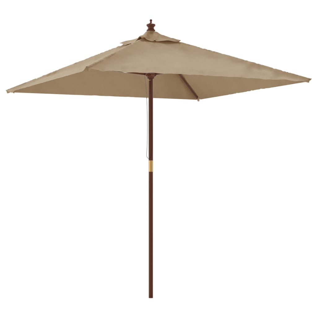 Sonnenschirm mit Holzmast Sandfarben 198x198x231 cm
