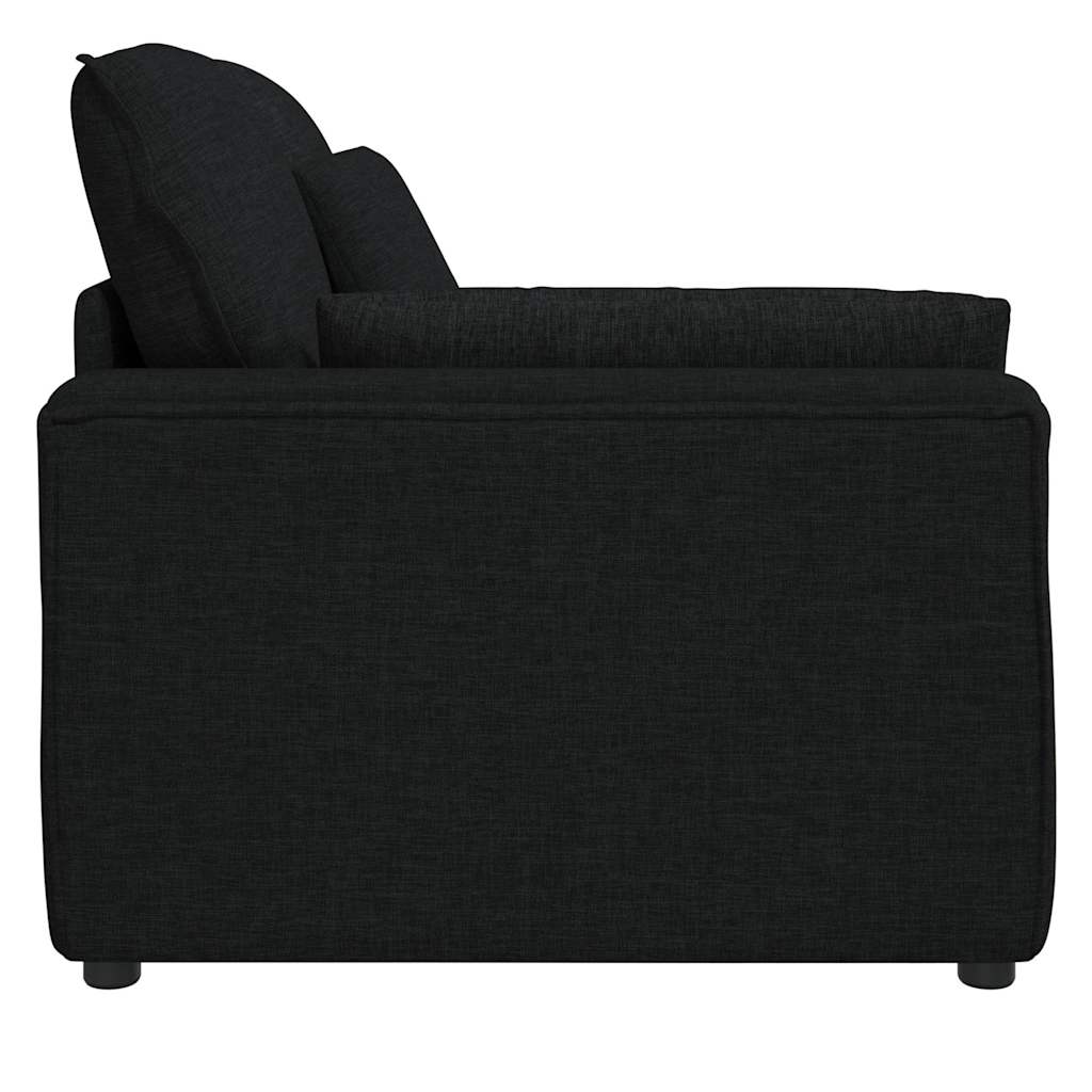 Modulares Sofa Endmodul mit Armlehne Kissen Hellgrau 100 cm