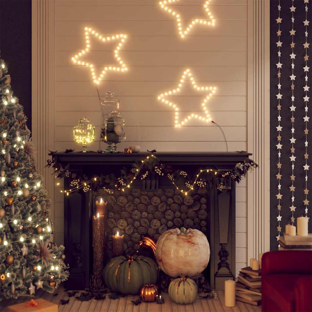 LED-Silhouette Weihnachtsstern 48 LEDs Warmweiß 56 cm