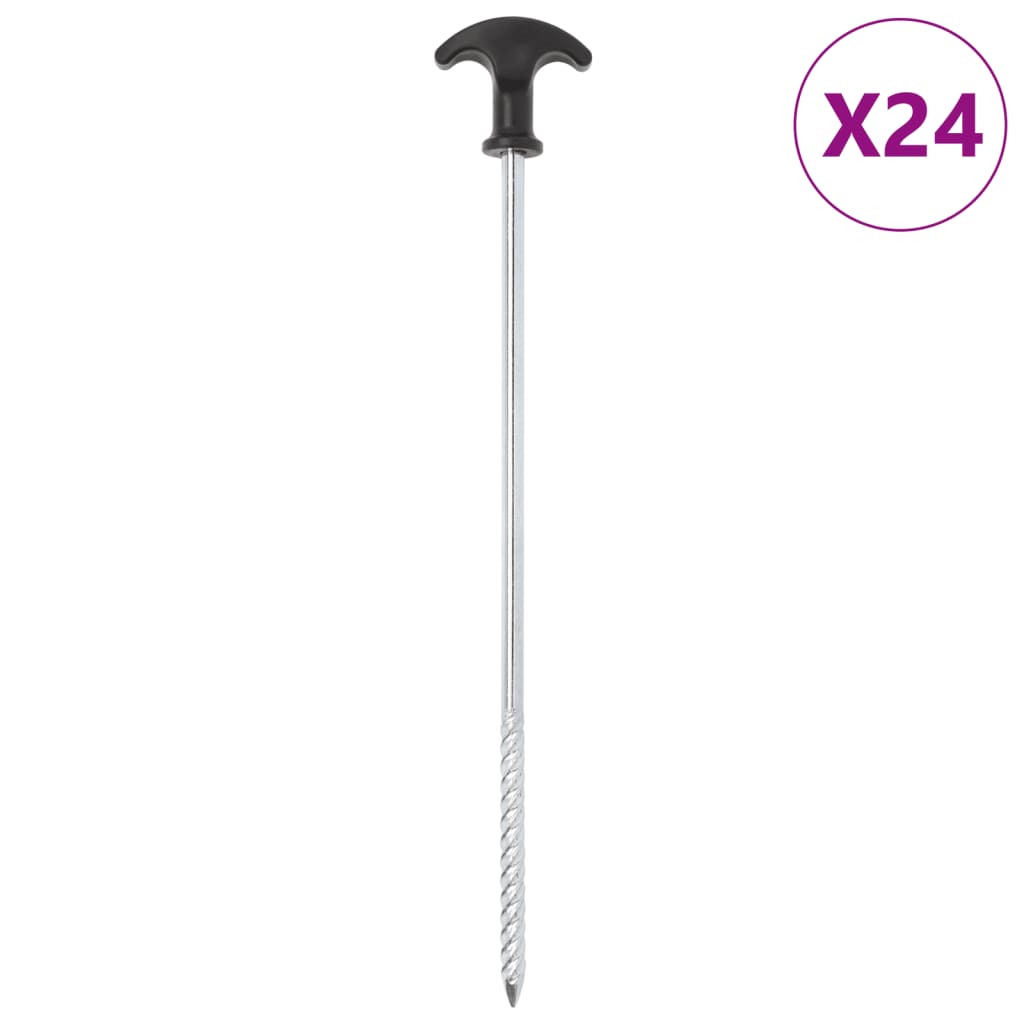 Zeltheringe 24 Stk. 17 cm Ø7 mm Verzinkter Stahl