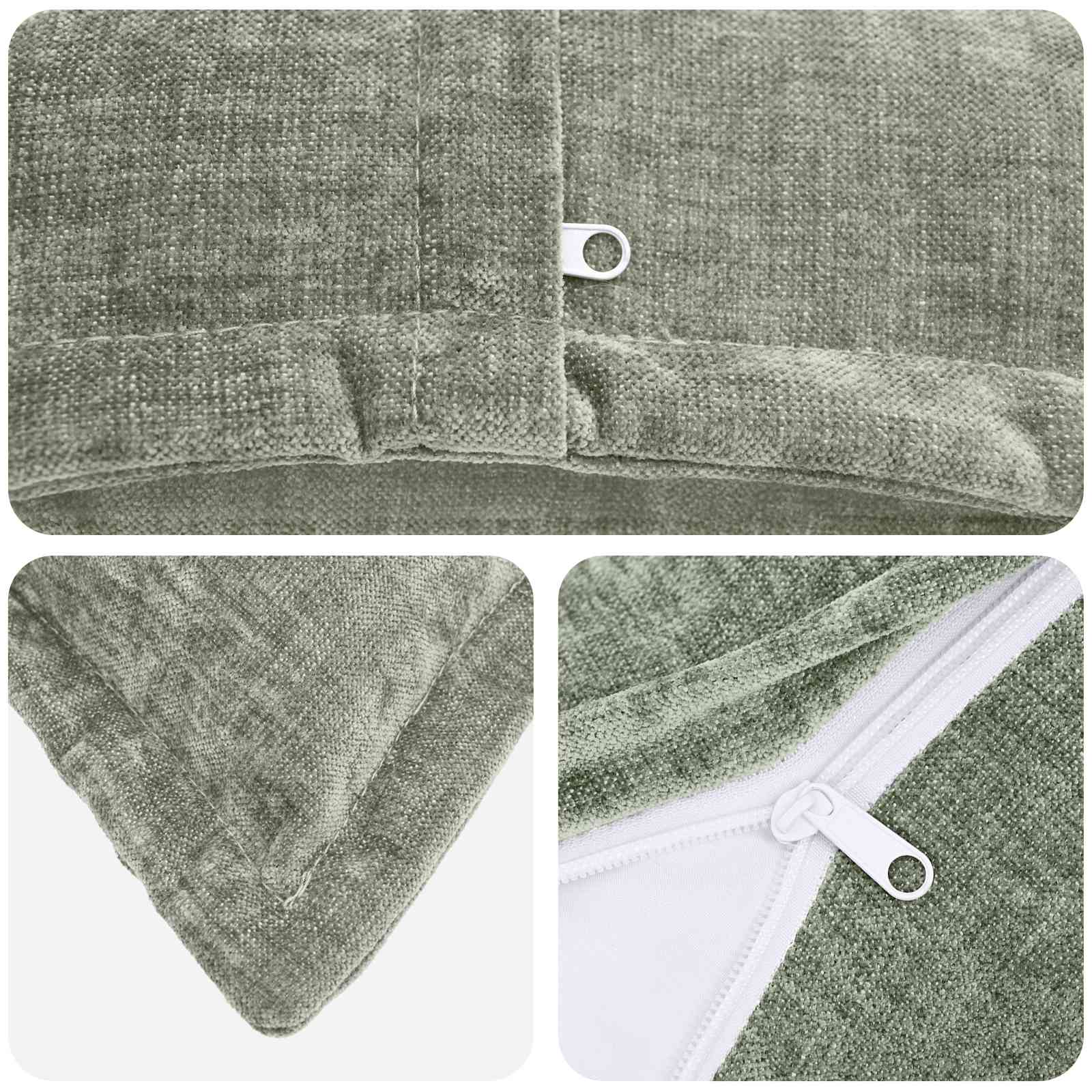 Kissenbezug 2 Stk. HOUTEN Dunkelgrau 30 x 30 cm Chenille-Stoff