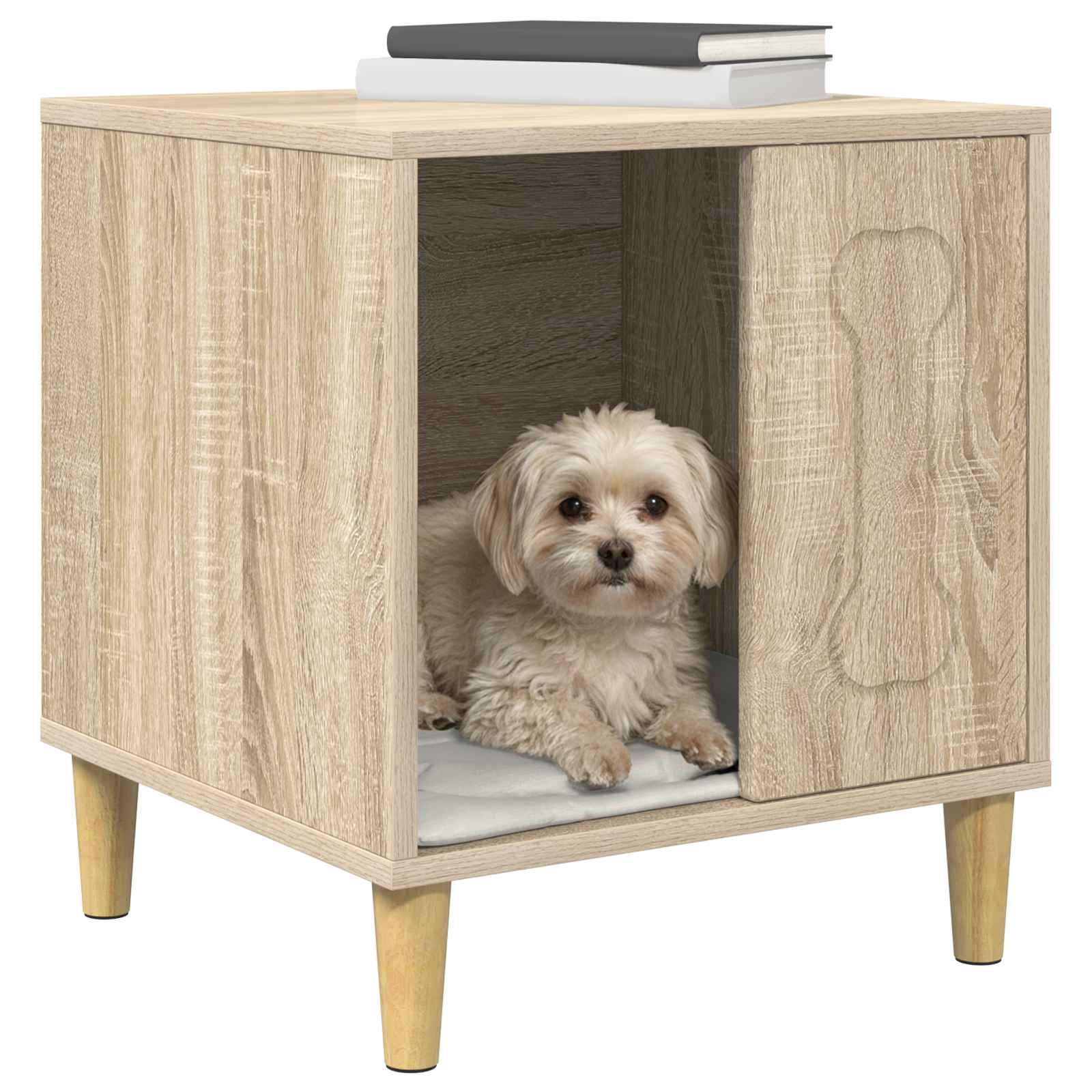 Hundehütte Weiß 44 x 42 x 49 cm Holzwerkstoff