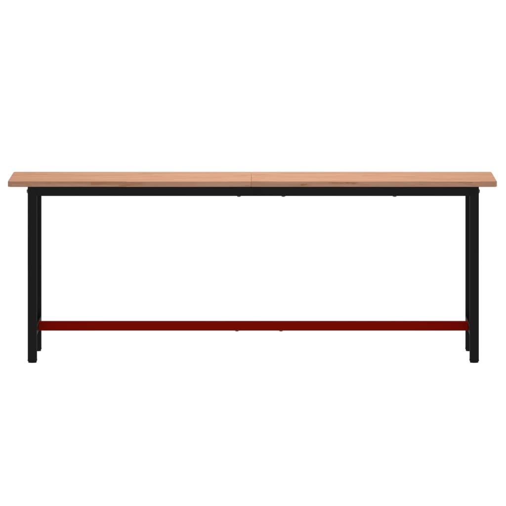 Werkbank 80x55x81,5 cm Massivholz Buche und Metall