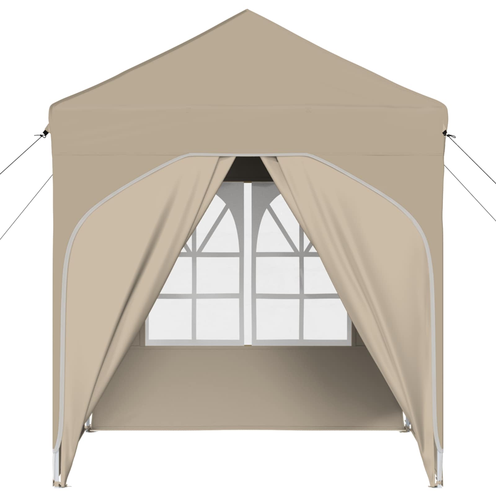 Pop-up Partyzelt 194 x 194 x 245 cm Creme