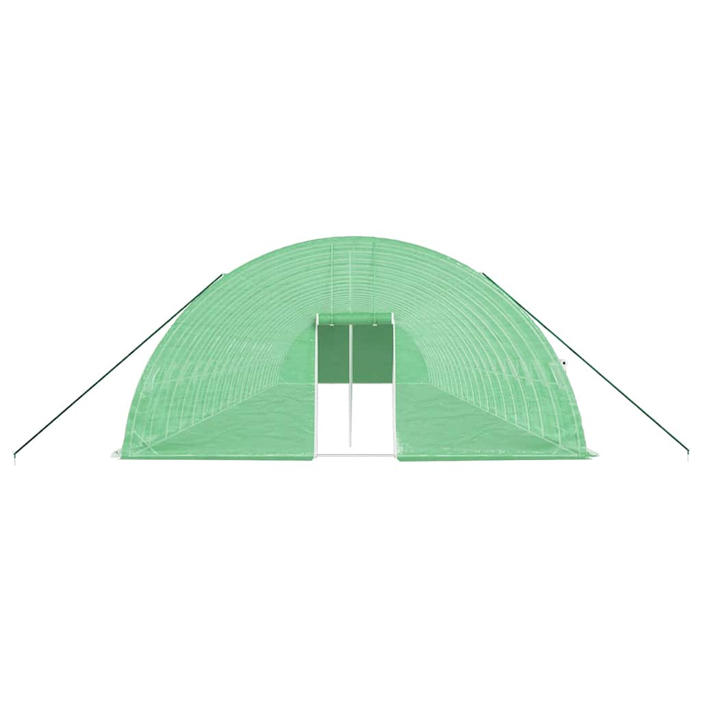 Gewächshaus mit Stahlrahmen Grün 24 m² 6x4x2,85 m