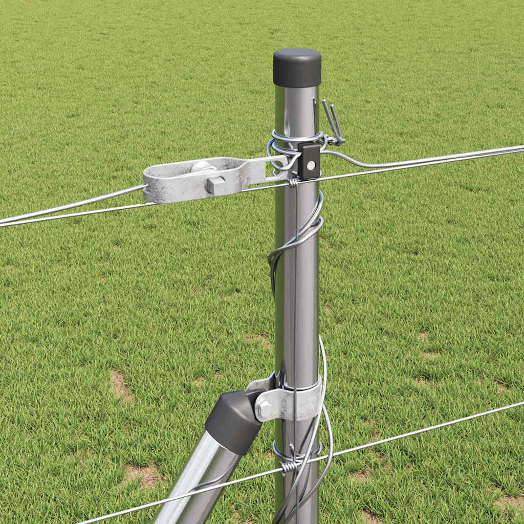Ground Fix Geschweißter Drahtzaun 25 x 0,8 m Silber Netz