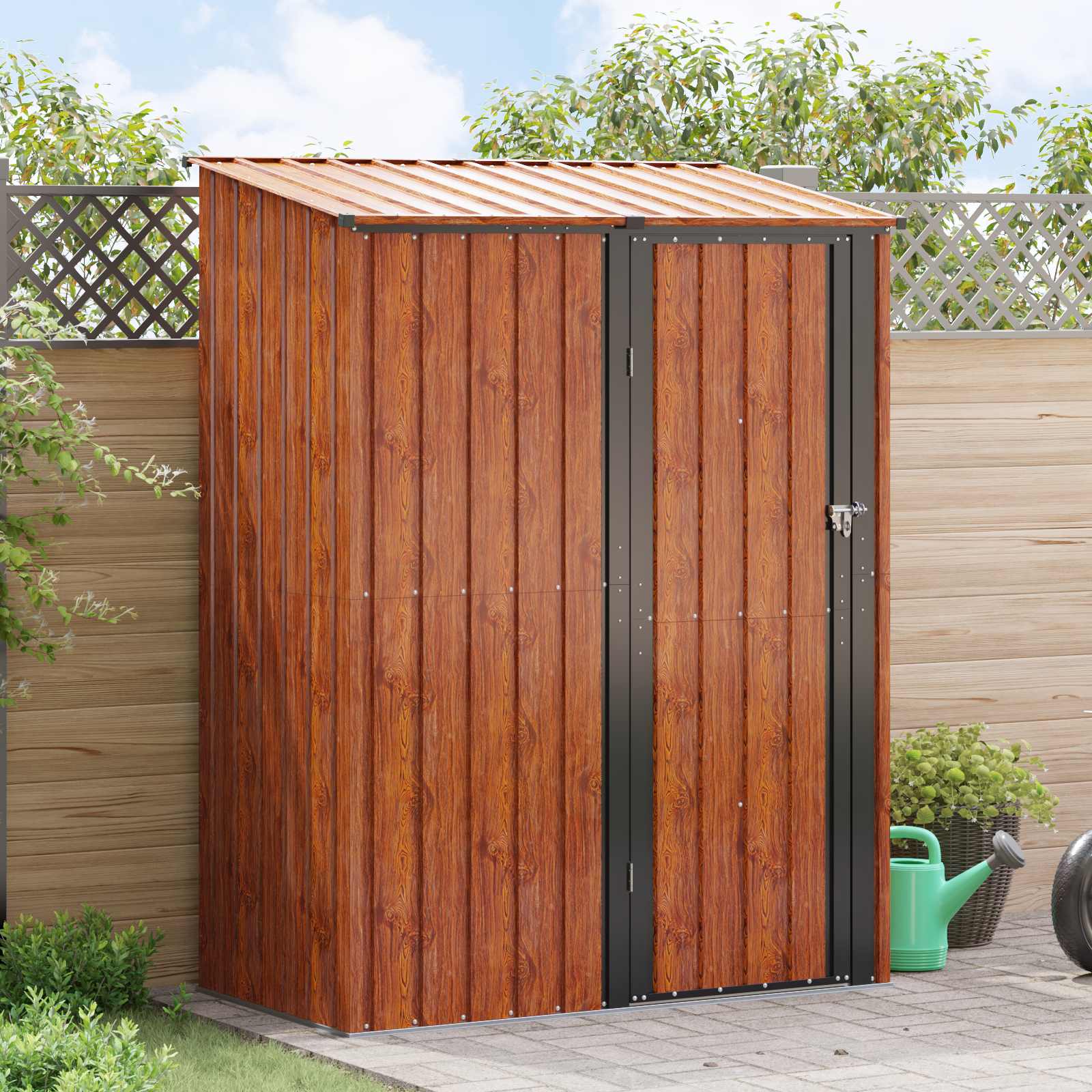 Gartenhütten Anthrazit 103 x 74 x 200 cm Metall