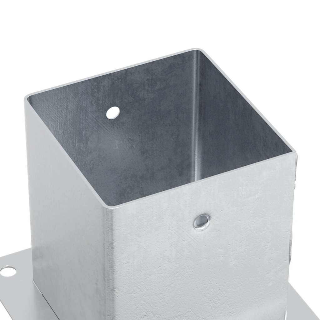 Pfostenträger Quadratisch 4Stk. Silber 46x46mm Verzinkter Stahl