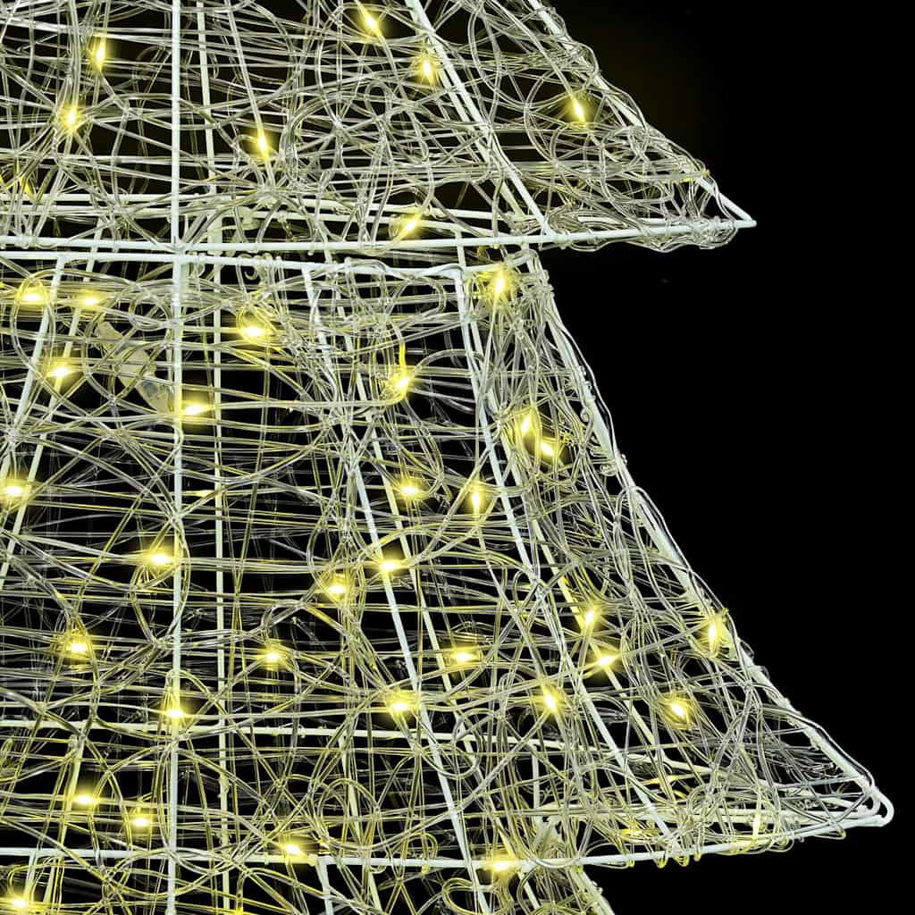 Weihnachtsbaum mit 100 LEDs Warmweiß 120 cm Acryl