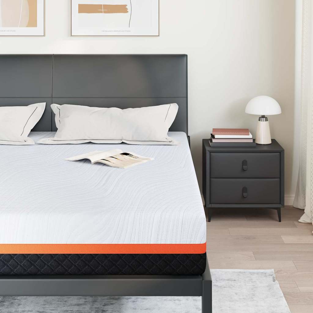 Matratze Weiß und Grau 80 x 160 cm Jacquard-Stoff
