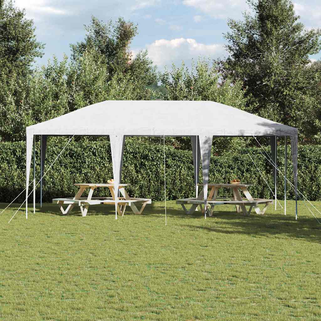 Party-Zelt Weiß 400 x 400 x 266 cm Polyethylen und Stahl