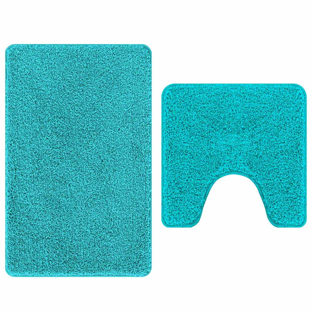 Anti-Rutsch Badematten-Set 2 pcs Dunkelgrau PP