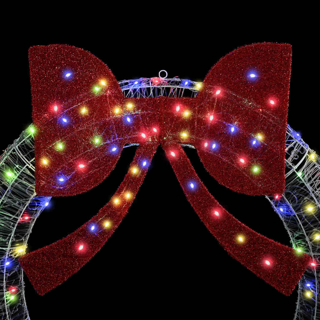 Kranz mit 60 LEDs Warmweiß 76 x 76 x 8,5 cm Acryl