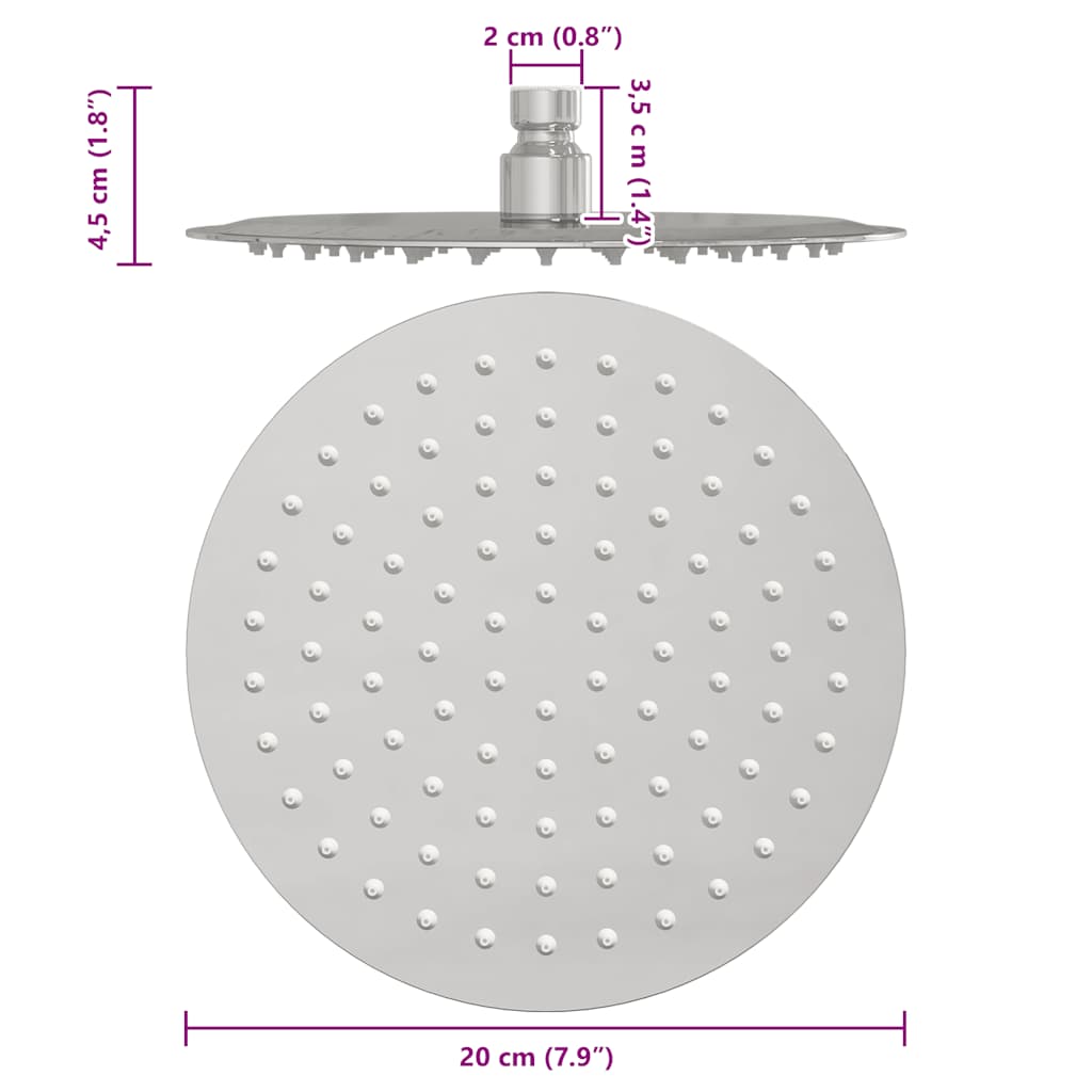 Regenbrause Edelstahl 304 30 cm Rund