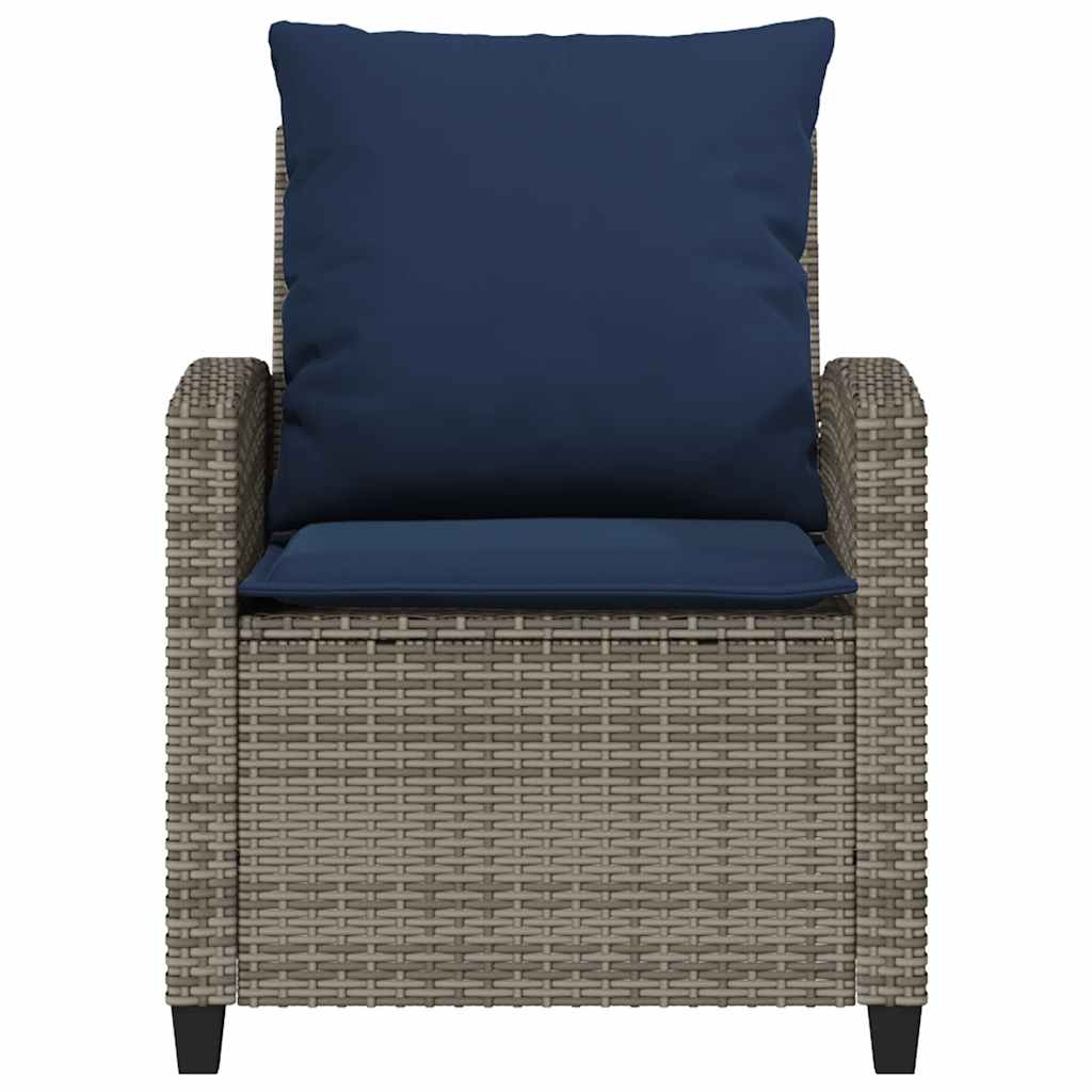 4-tlg. Garten-Sofagarnitur mit Kissen Schwarz Poly Rattan
