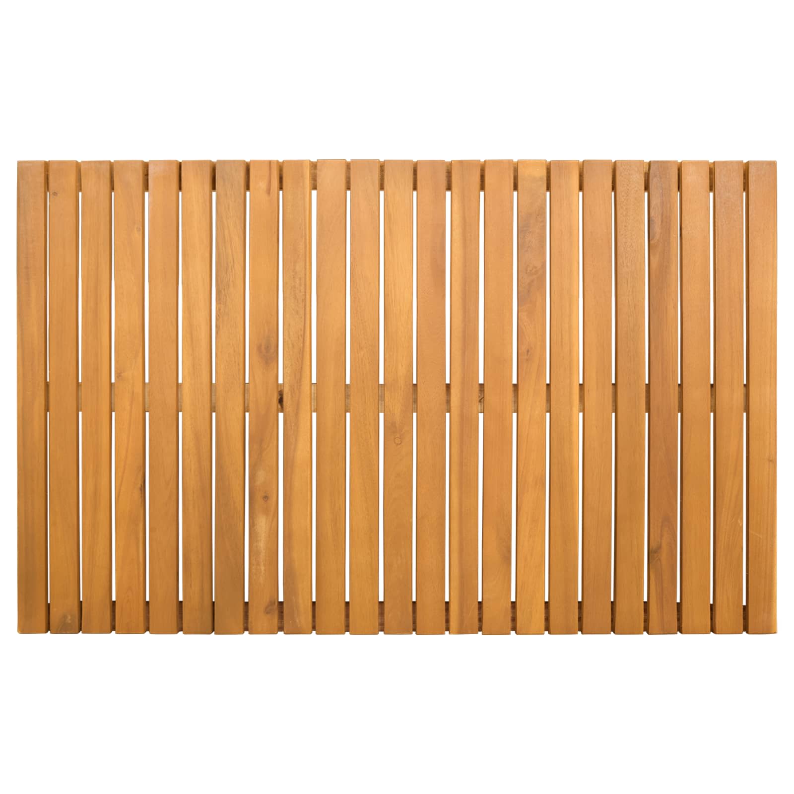 Badematte Uni Braun 60 x 40 cm Massives Akazienholz
