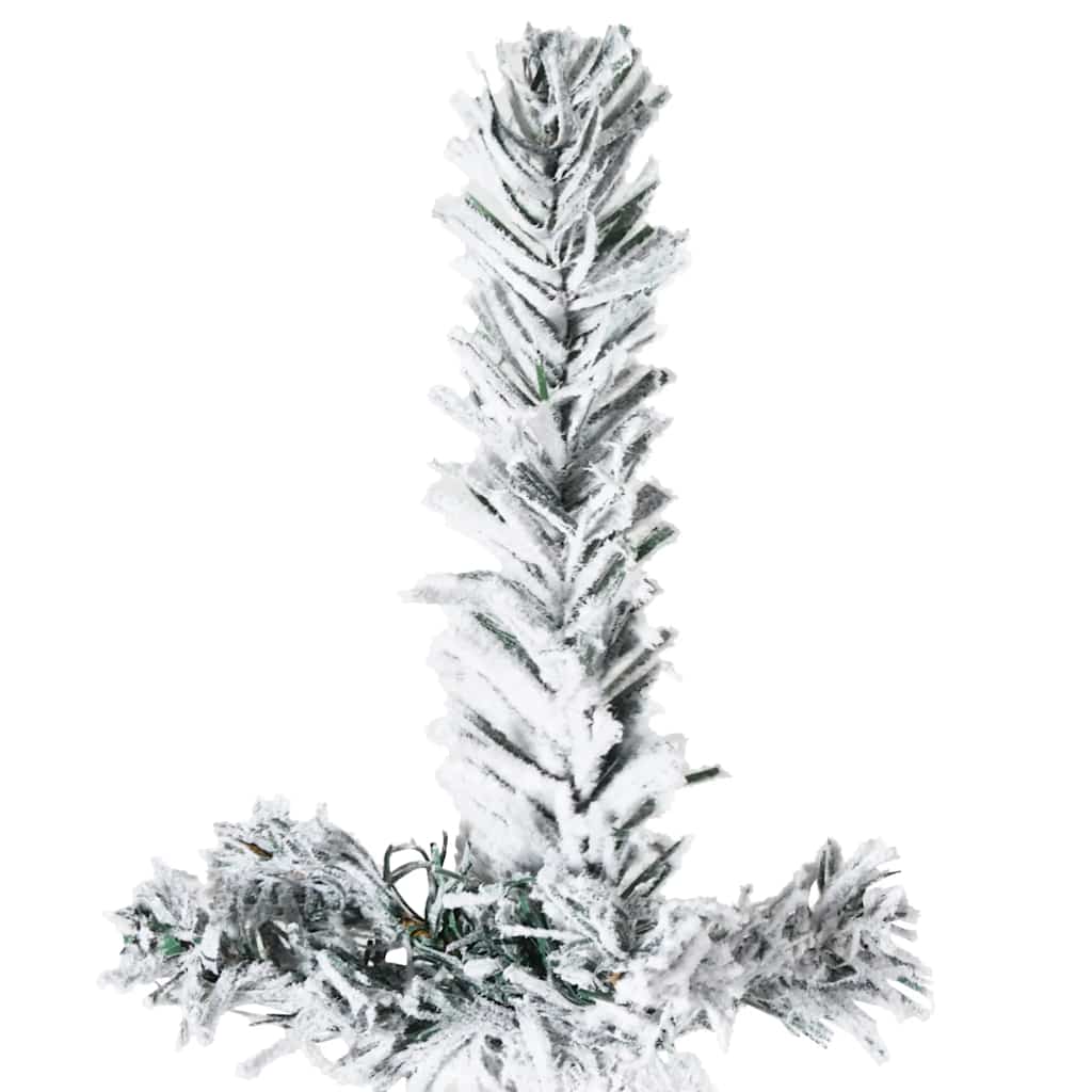Künstlicher Halb-Weihnachtsbaum mit Ständer Schlank Weiß 180 cm