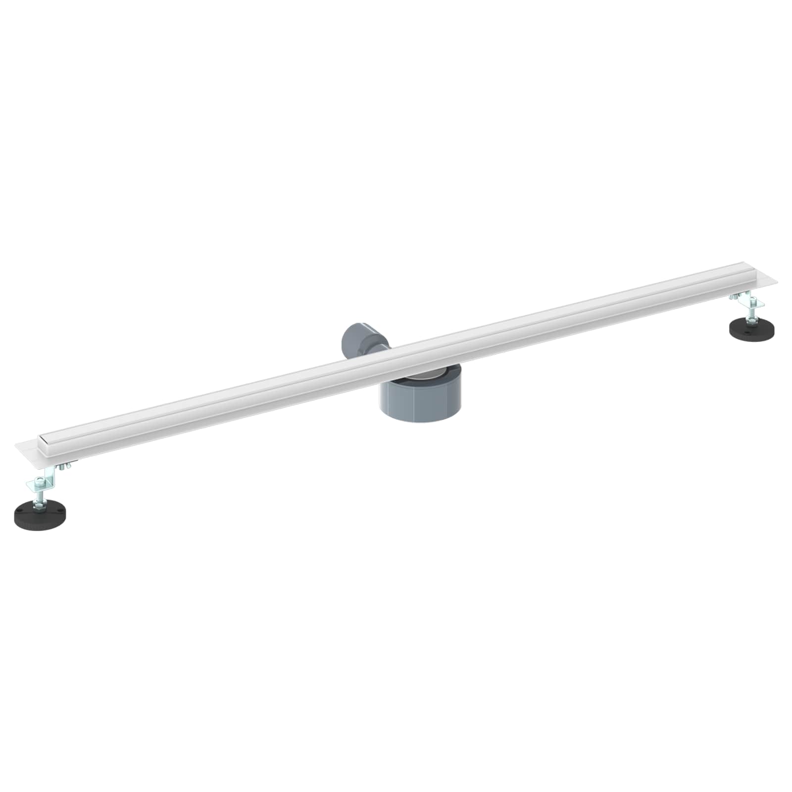 360° Duschablauf mit slim Modell Silber 50 cm Edelstahl 304