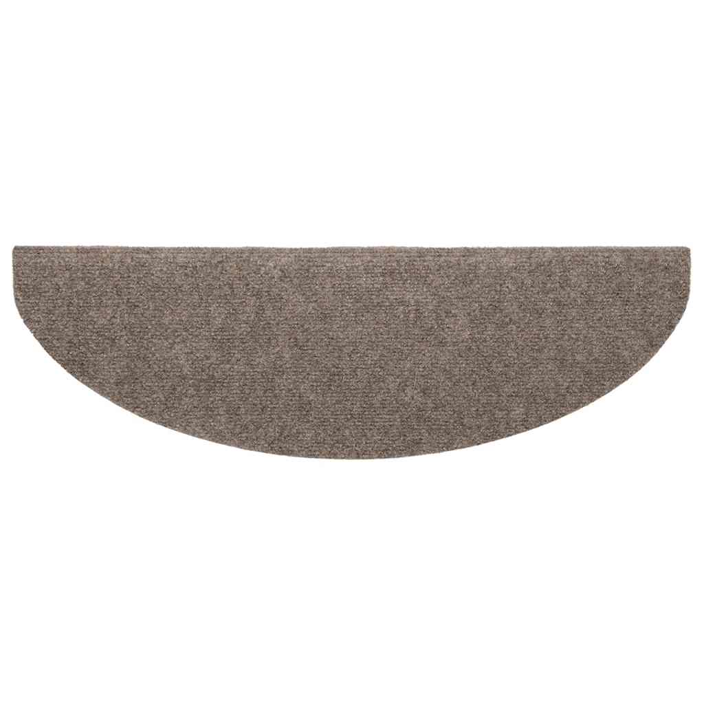 Stufenmatten Selbstklebend 15 Stk. 56x17x3 cm Hellbraun Halbrund