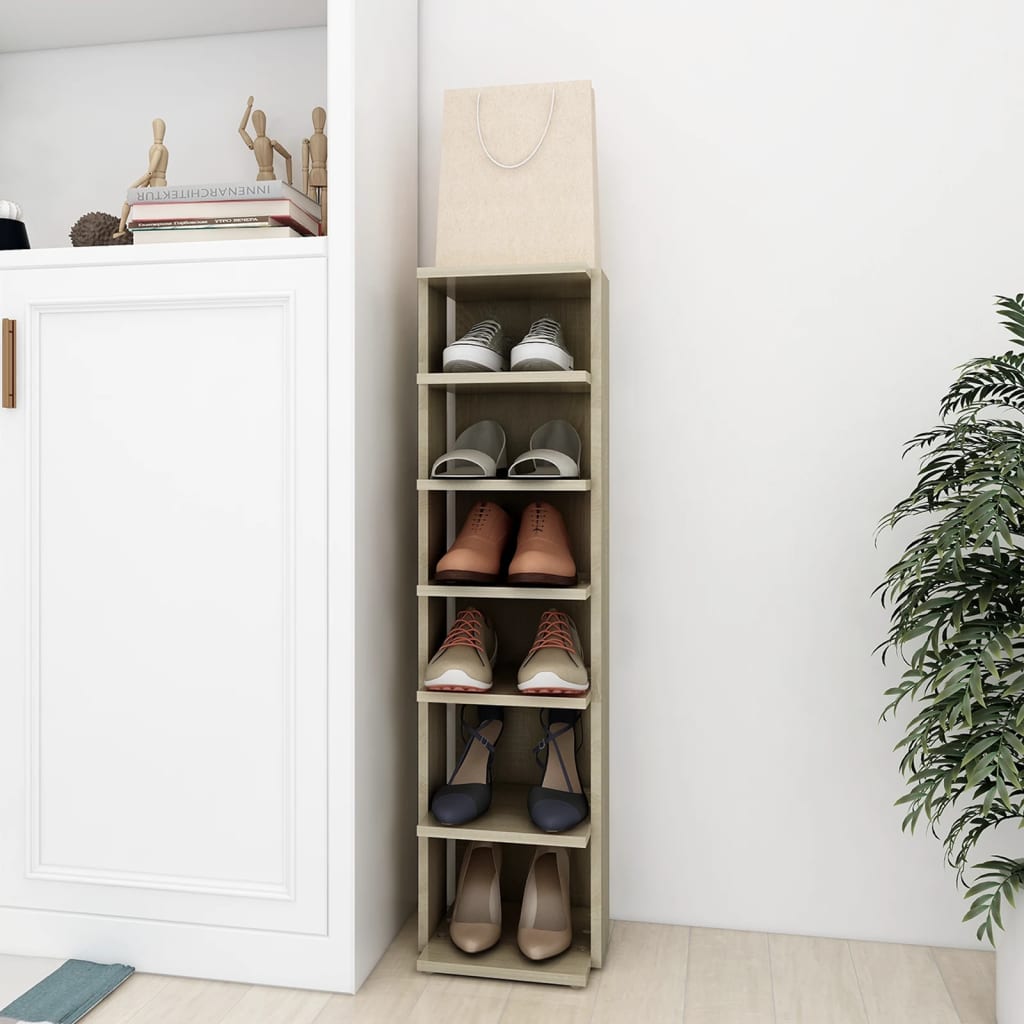 Schuhschrank Weiß 27,5x27x102 cm Holzwerkstoff