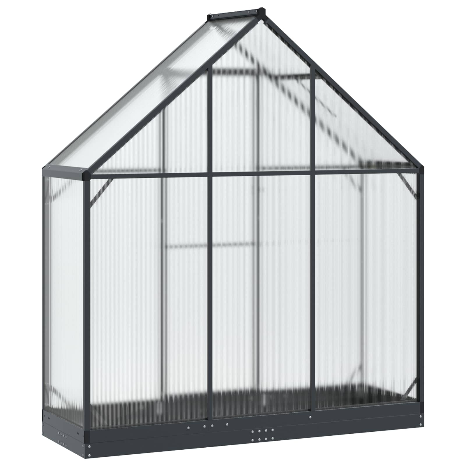 Garten Gewächshaus mit Tür Anthrazit 183,5 x 183,5 x 207 cm