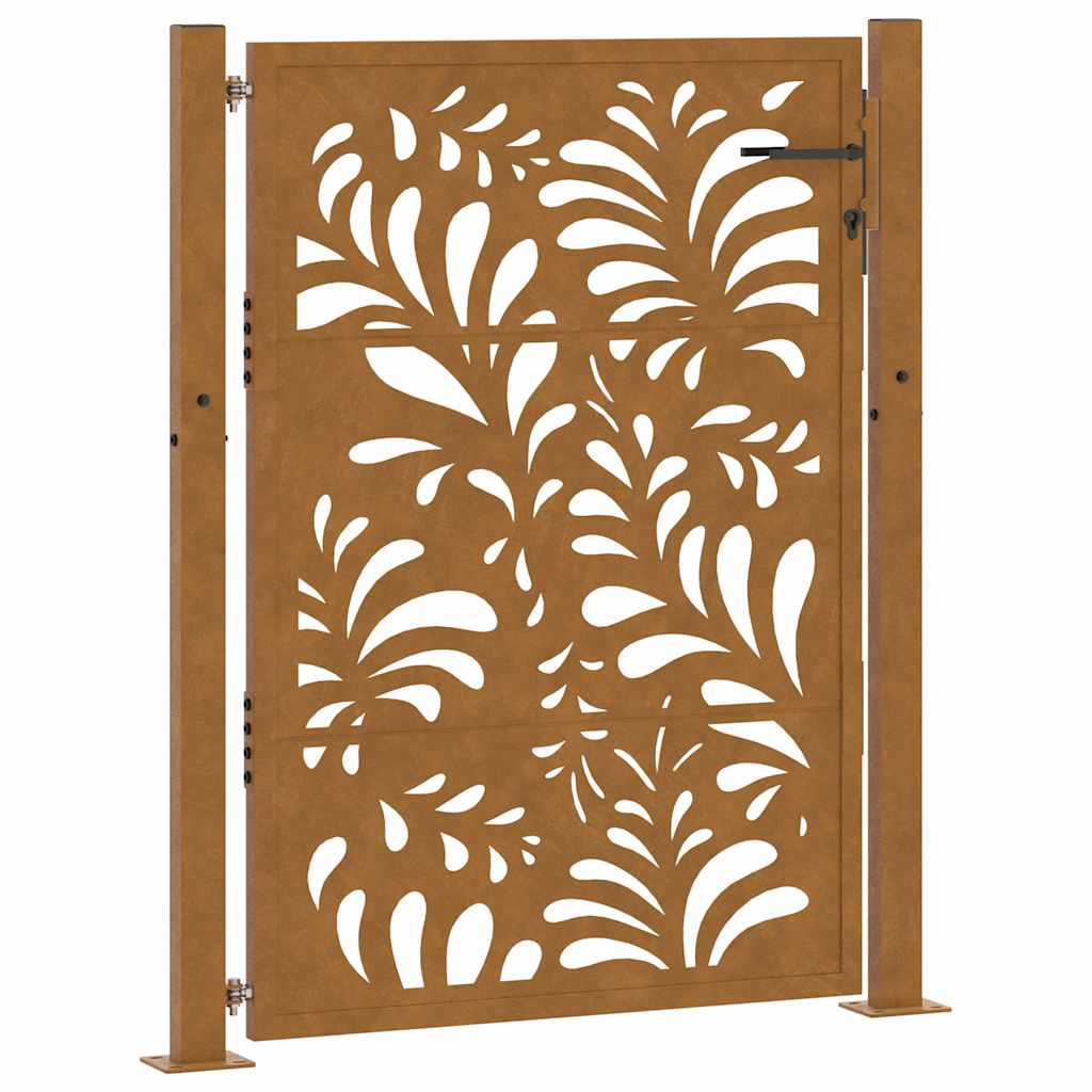 Gartentor Schwarz 100x100 cm Stahl Lichtdesign