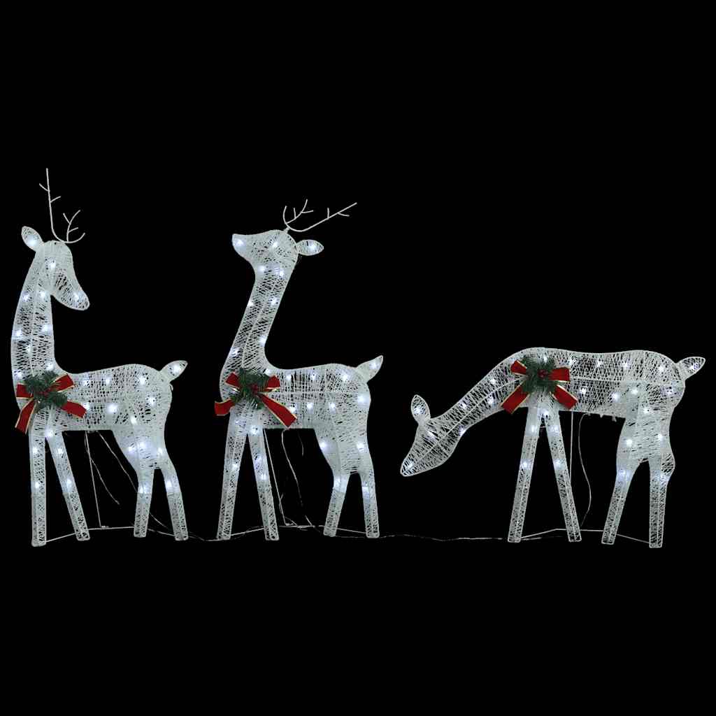 Weihnachtsdeko LED Rentiere 270x7x90 cm Golden Warmweiß