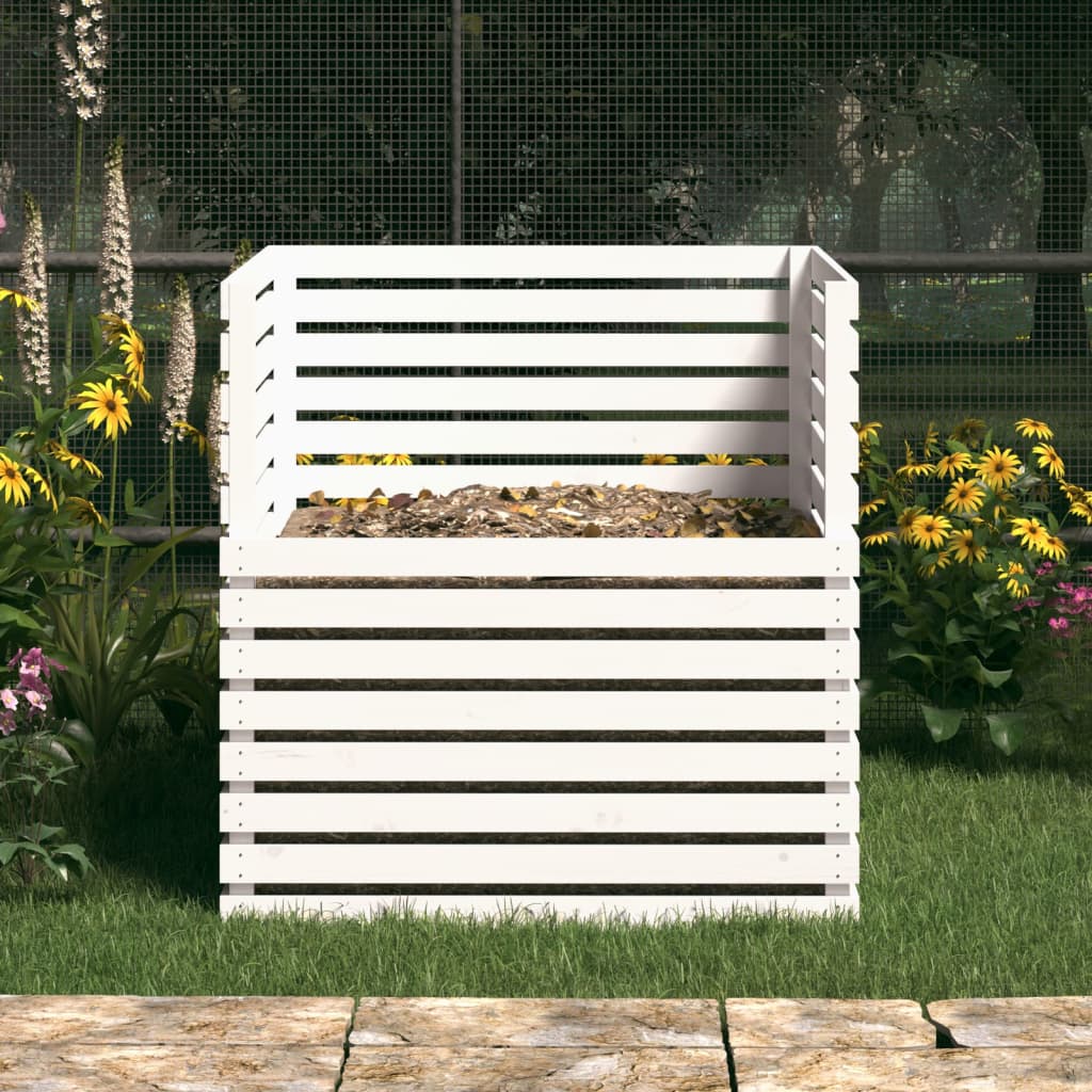 Komposter 80x80x78 cm Massivholz Kiefer