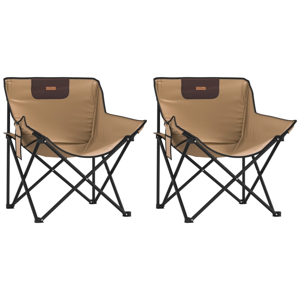 Campingstühle 2 Stk. mit Tasche Klappbar Schwarz