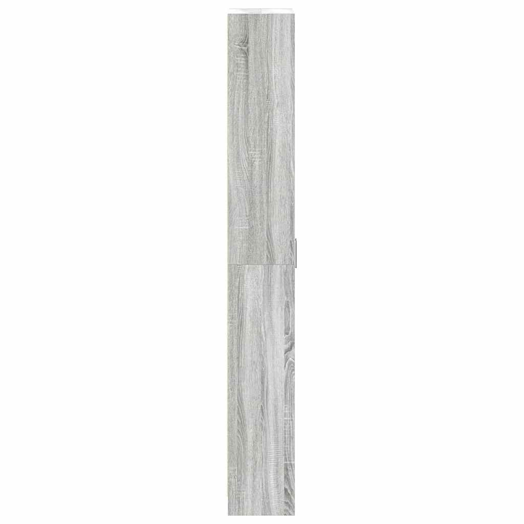Kleiderschrank mit Regal Schwarz Eichen-Optik 55 x 25 x 189 cm