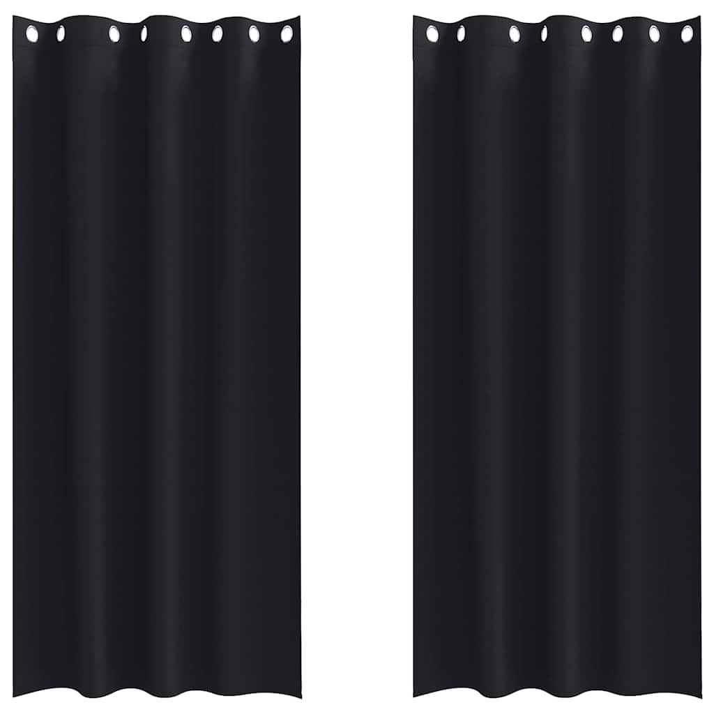Verdunkelungs-Vorhänge mit Ringen 2 pcs Beige 140 x 140 cm