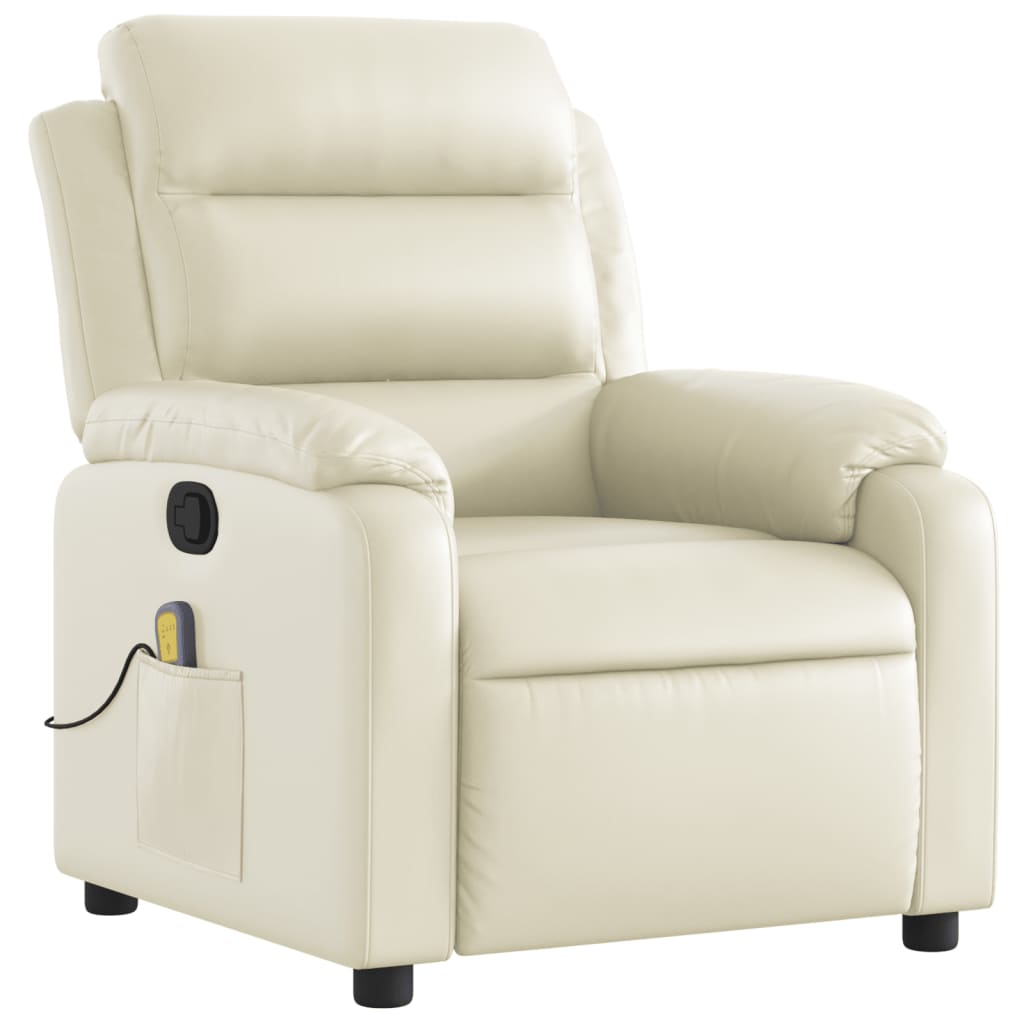 Massage-Relaxsessel, Kunstleder, Schwarz