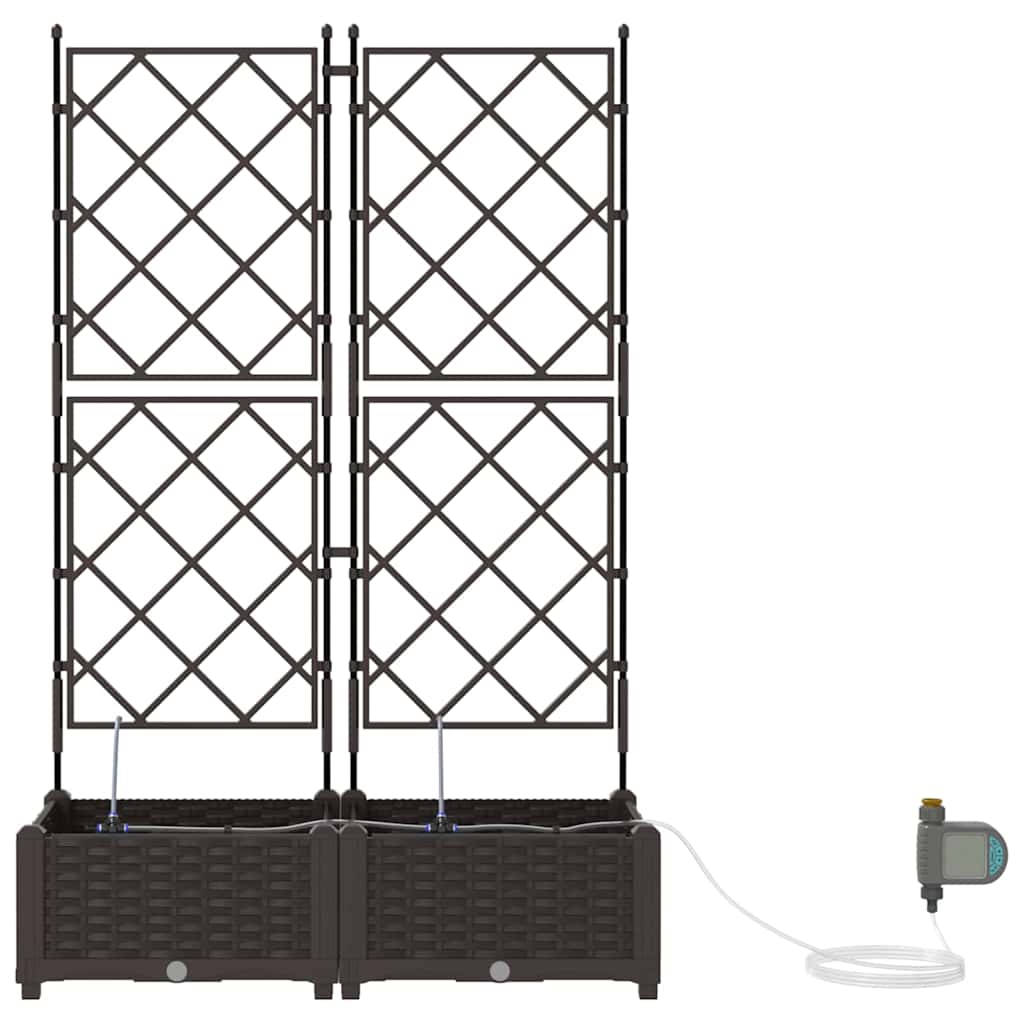 Garten-Pflanzgefäß 4 Stk. Braun 160 x 40 x 22 cm PP