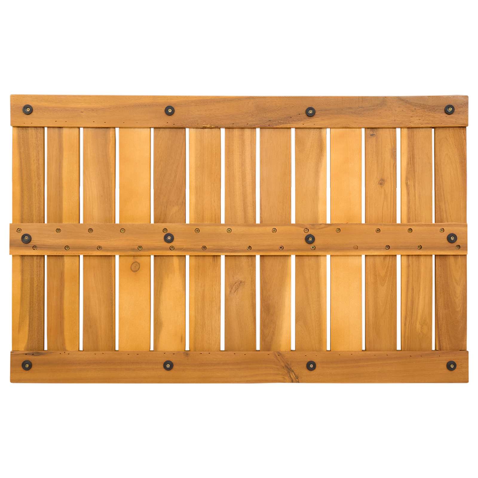 Badematte Uni Braun 60 x 40 cm Massives Akazienholz