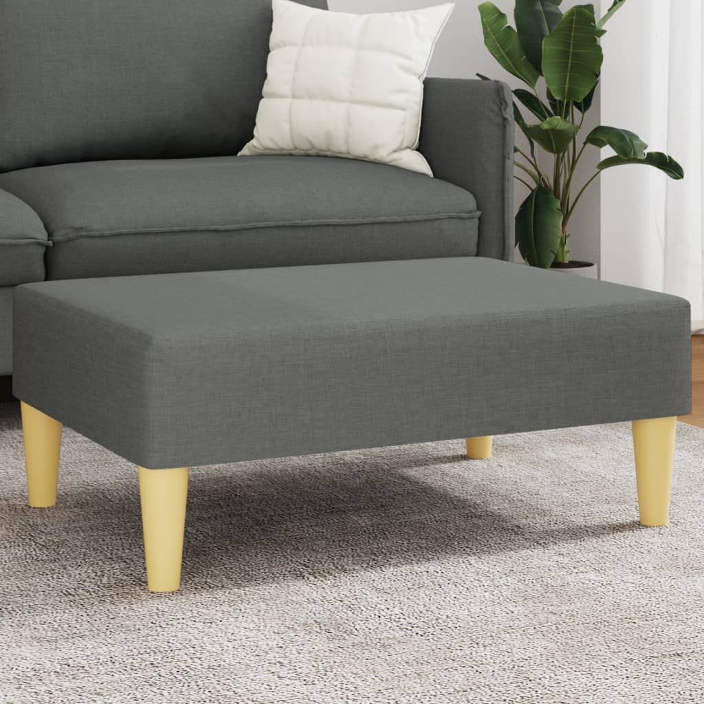 Fußhocker Hellgrau 77x55x31 cm Stoff