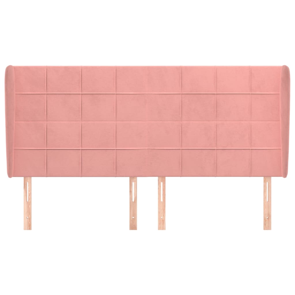 Kopfteil mit Ohren Dunkelblau 93x23x78/88 cm Samt