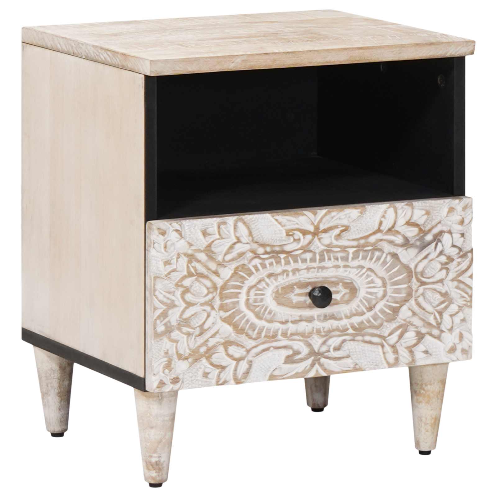 Bettkasten Braun 40 x 33 x 46 cm Massivholz Mango