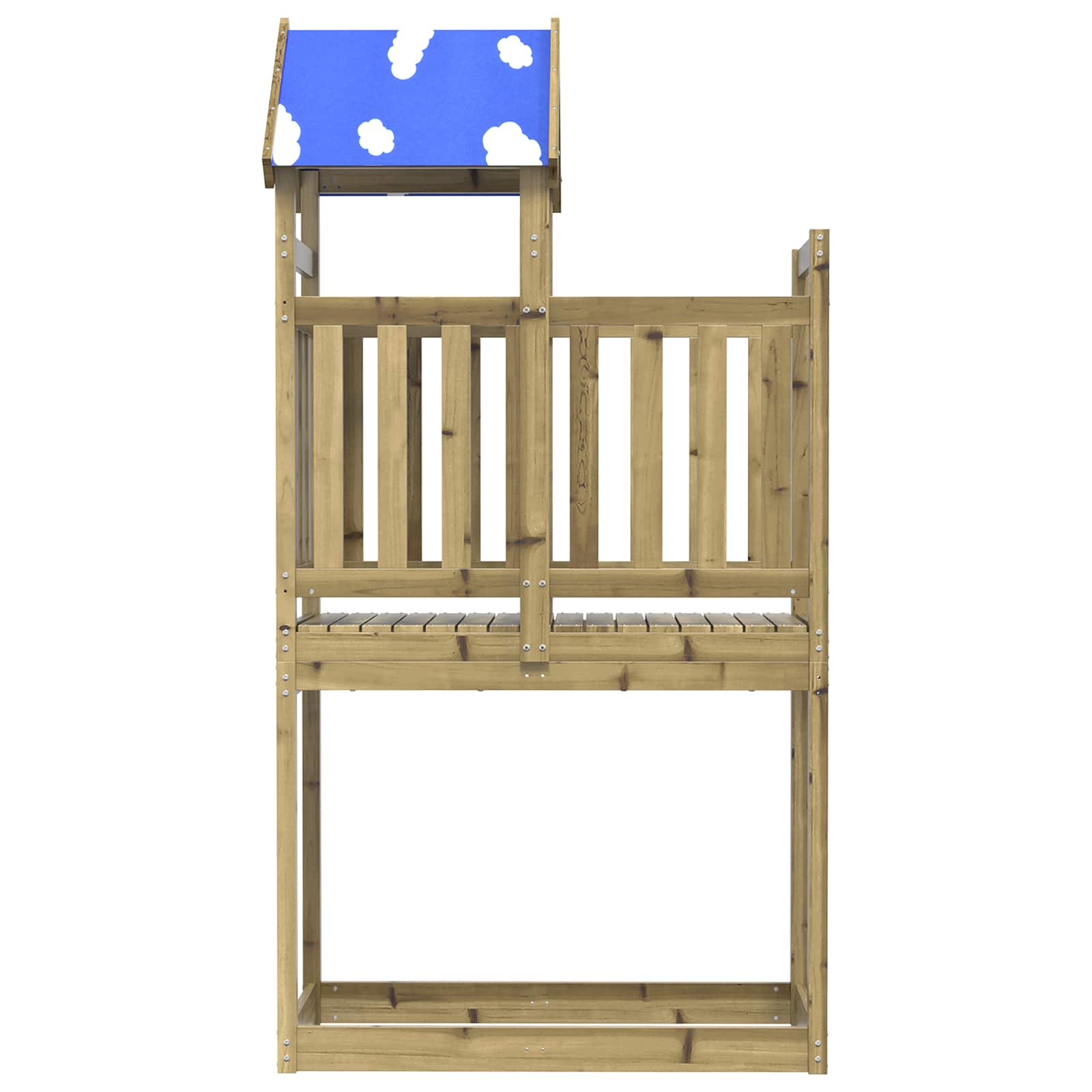 Spielturm Braun Massives imprägniertes Holz