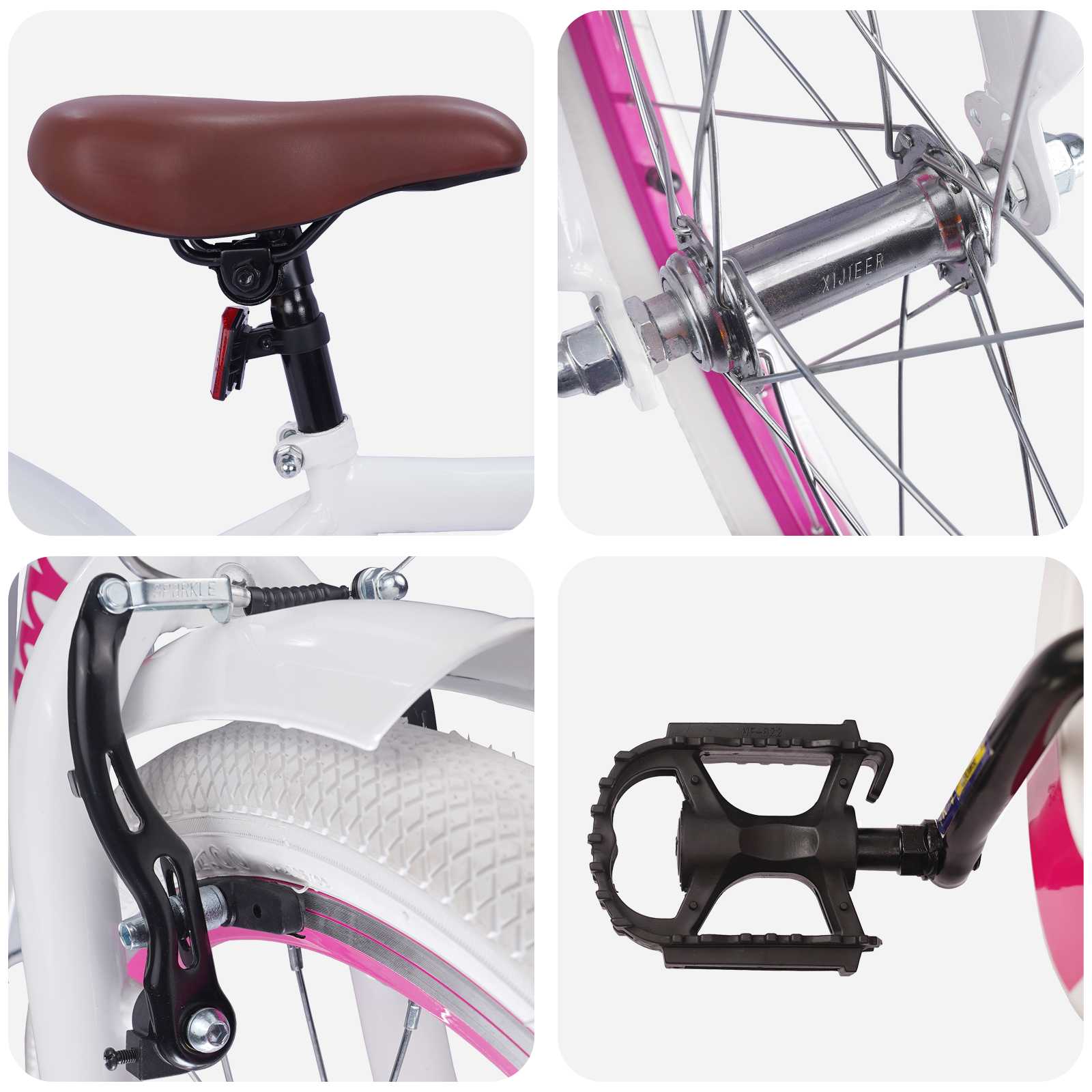 Kinderfahrrad 12 Zoll für 2-4 Jahre alt Rosa