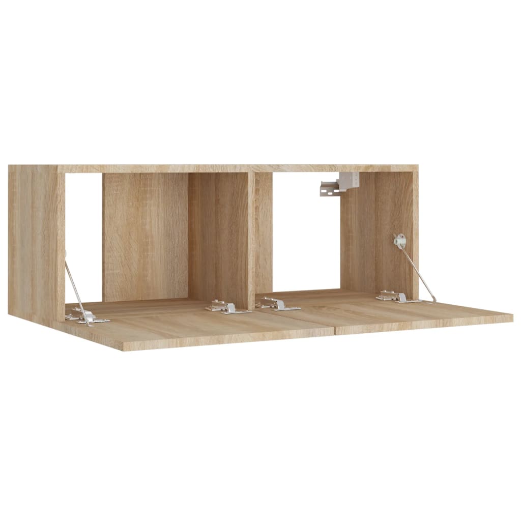 4-tlg. TV-Schrank-Set Weiß Holzwerkstoff