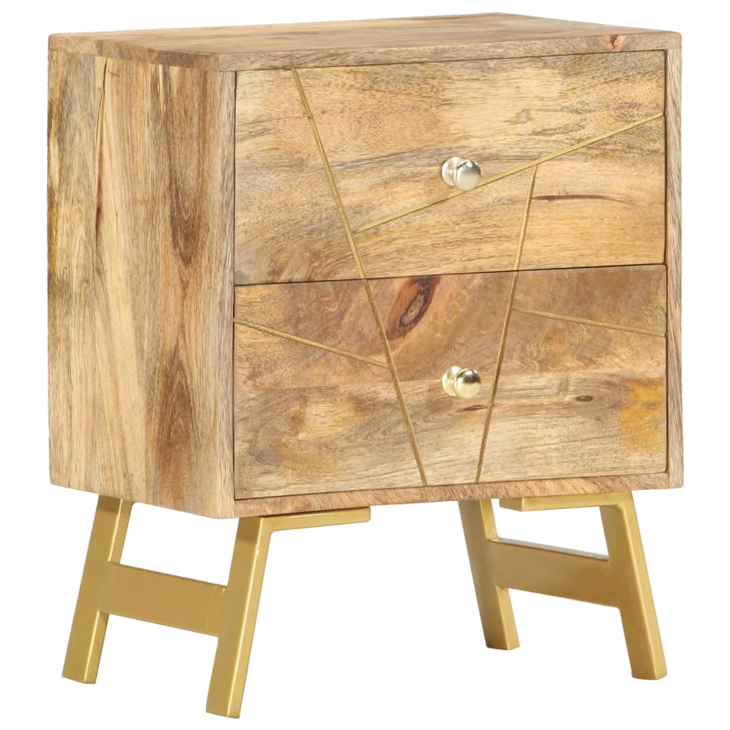 Nachttisch 40x30x50 cm Massivholz Mango