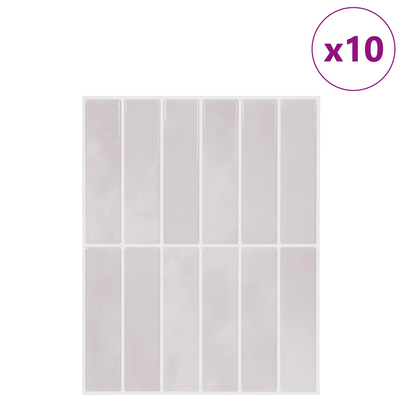 Rechteckige Fliese 10 pcs Dunkelgrün 29 x 23 x 0,08 cm