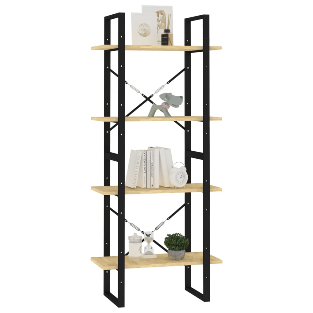 Bücherregal 2 Fächer Weiß 60x30x70 cm Holzwerkstoff
