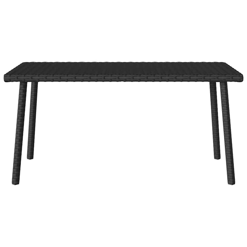 Garten-Couchtisch Rechteckig Schwarz 40x40x37 cm Poly Rattan