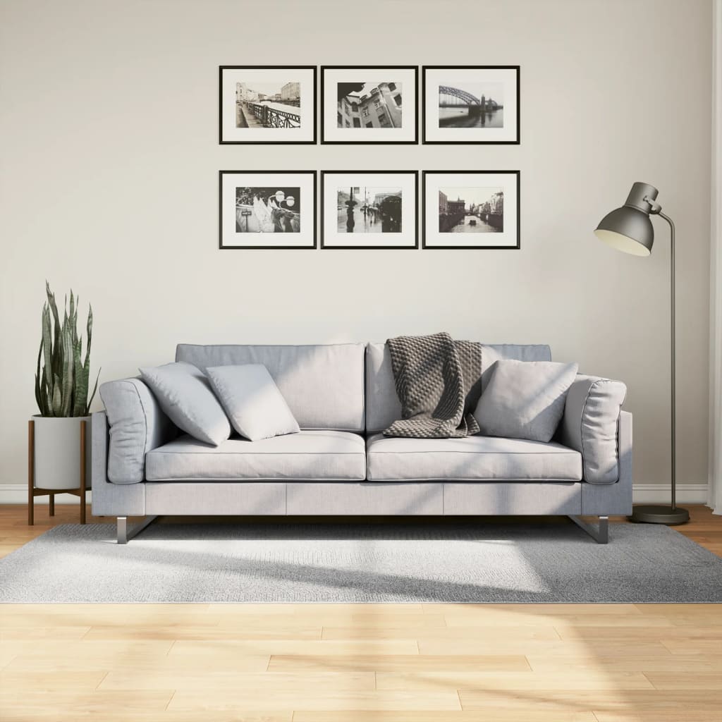 Teppich IZA Kurzflor Skandi-Stil Anthrazit 80x150 cm