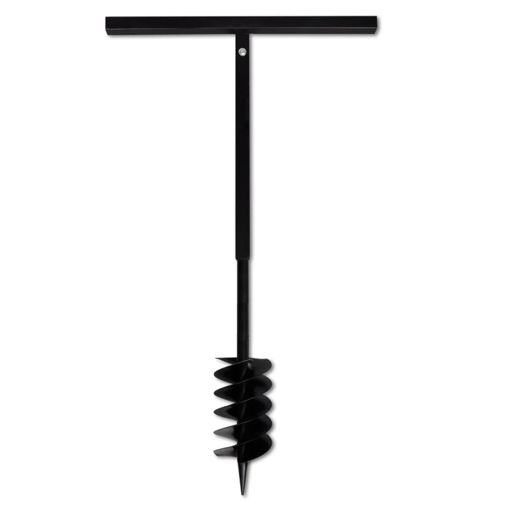 Bohrer mit Griff 80 mm Doppelspirale Schwarz