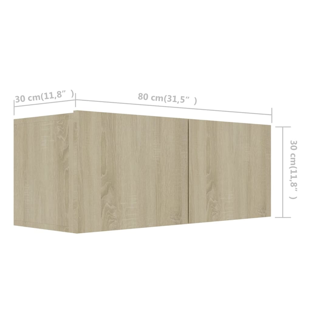 4-tlg. TV-Schrank-Set Weiß Holzwerkstoff