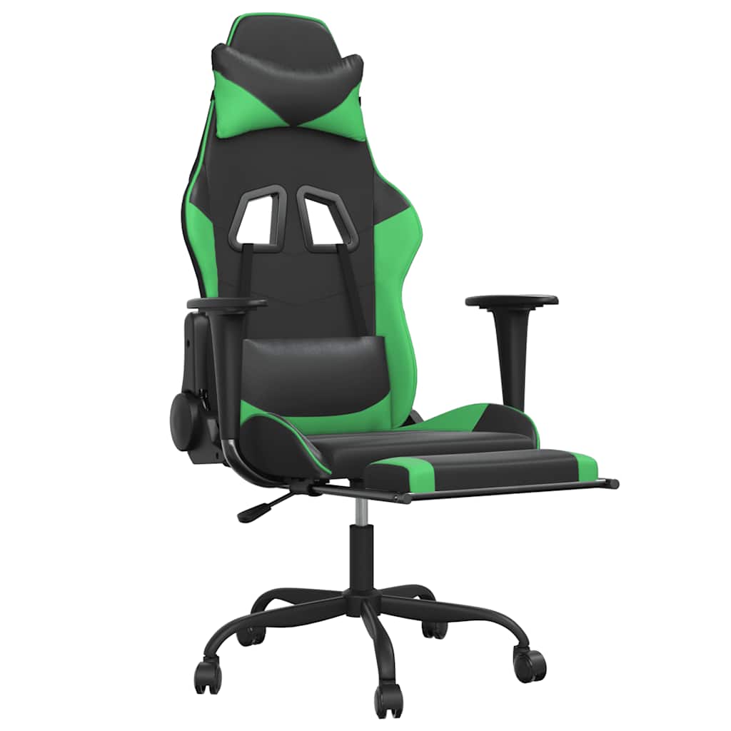 Gaming-Stuhl mit Massagefunktion Schwarz und Rot Kunstleder
