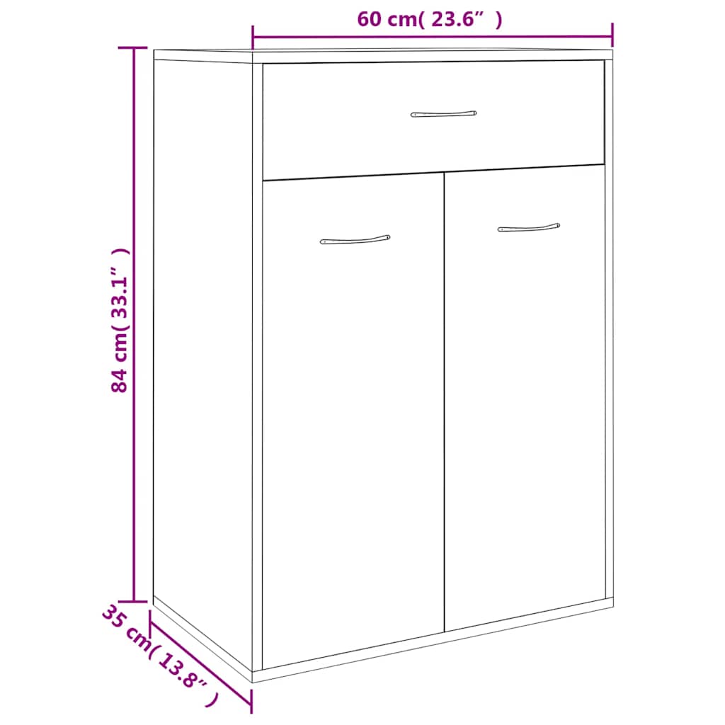 Schuhschrank Weiß 60×35×84 cm Holzwerkstoff